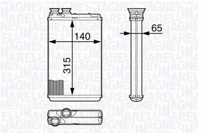 MAGNETI MARELLI 350218339000 -  Теплообменник, отопление салона